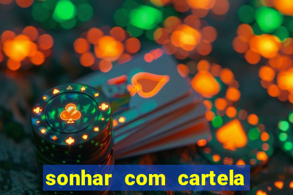 sonhar com cartela de bingo